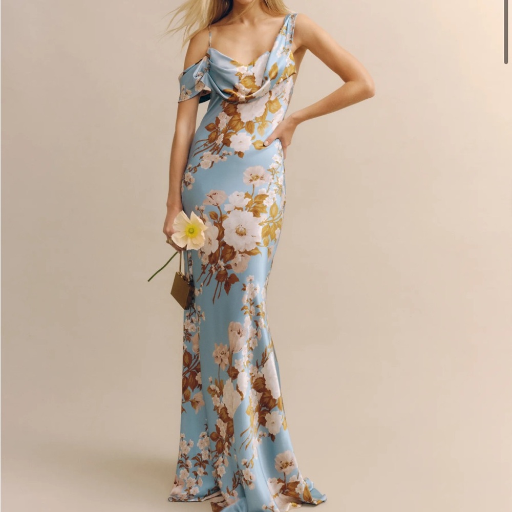 Reformation Rhoda Silk Dress - Serene